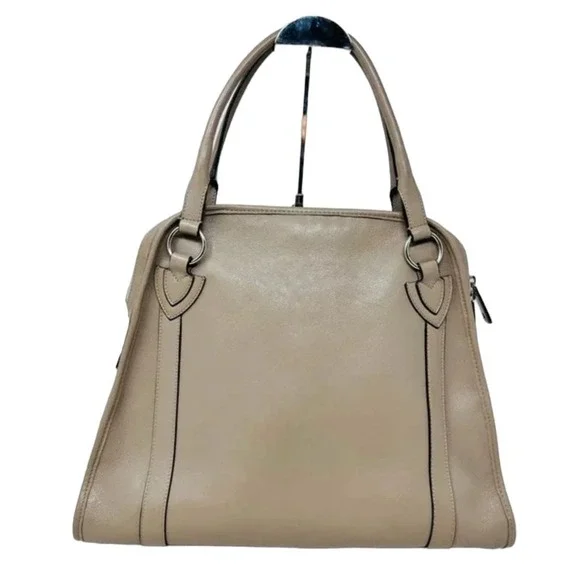 Marc Jacobs Collection Wellington taupe leather leopard calf hair bag Satchel - Picture 3 of 13